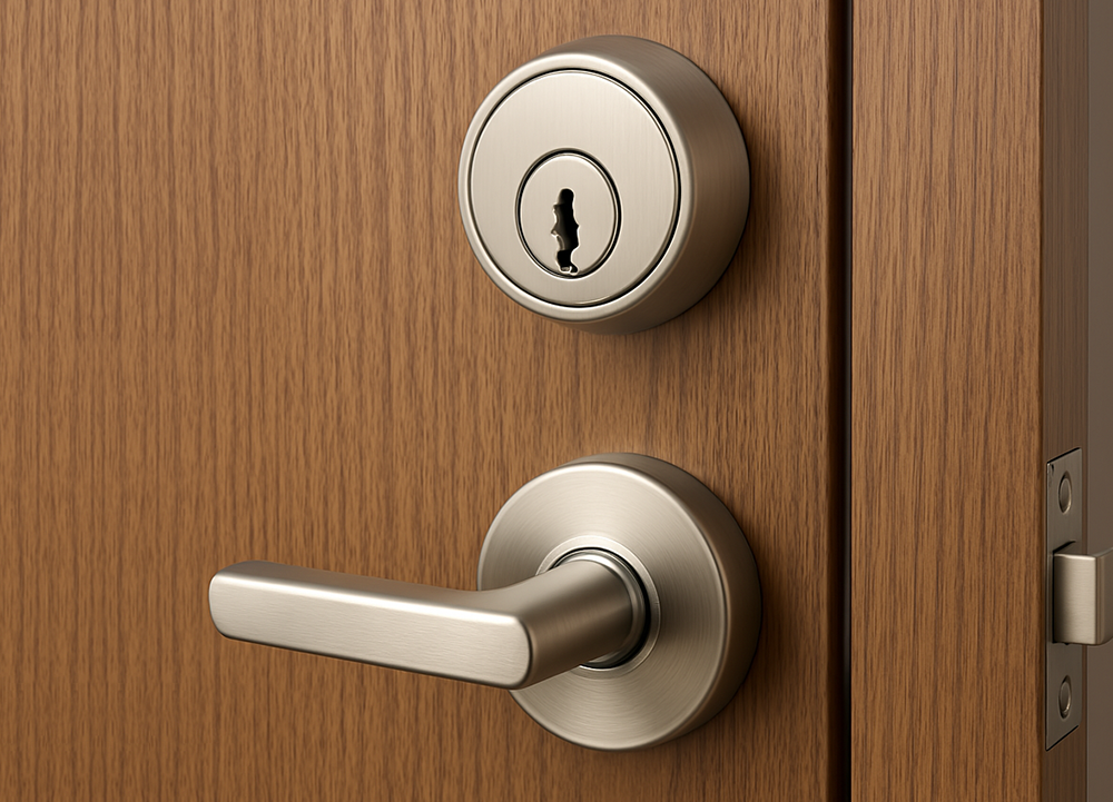 Front door lock change by Sugar Land locksmith